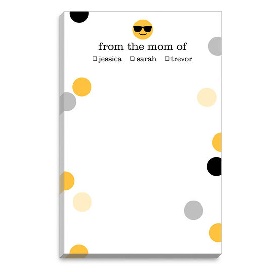 Emoji Sunglasses Dot Parent Notepads